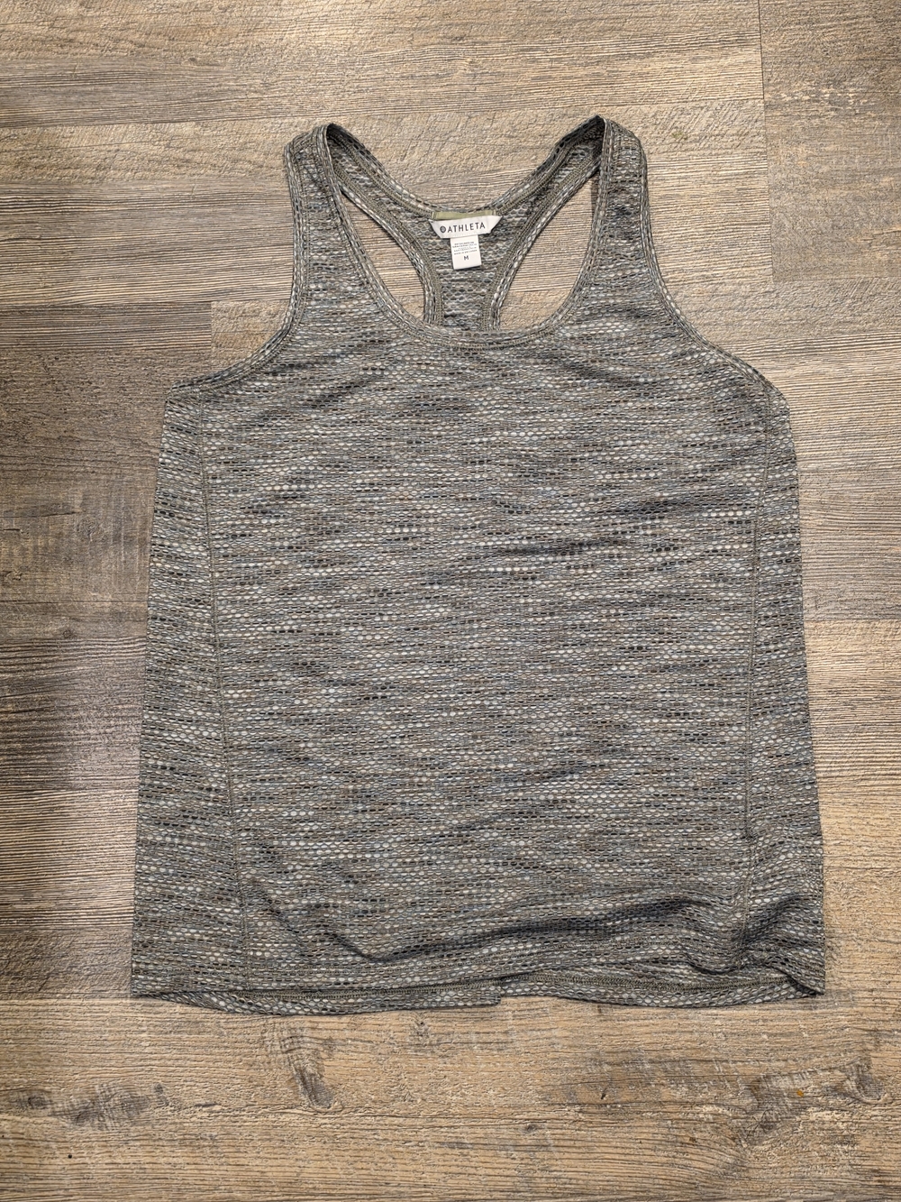 Athleta Gray Marled Racerback Tank Top